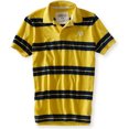 thumbnail image 1 of Aeropostale Mens Stripe A87 Rugby Polo Shirt, Amarillo, XS, 1 of 1