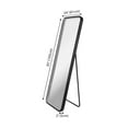 thumbnail image 4 of Tatum 24 in. W x 65 in. H Large Crystal Lining Rectangle Metal Framed Antifog Front-Lit Tri-Color Wall Or Floor Full-Length Mirror with Smart Touch, Black, 4 of 15