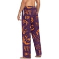 thumbnail image 6 of Men's Pajama Pants with Pockets Sleepwear Lounge Pants Stretch Casual Doodle Hand Drawn Halloween, 6 of 7
