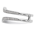 thumbnail image 3 of 14K White Gold Ring Band Wedding Diamond Round Guard, 3 of 7