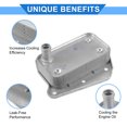 thumbnail image 3 of Engine Oil Cooler Kit Compatible for Dodge Sprinter 3500 Aluminum Alloy Silver Tone with O-ring Seals, 3 of 6
