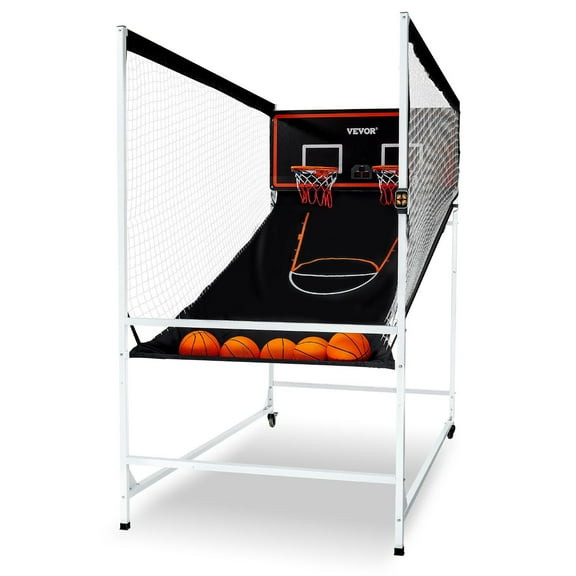 STAWAY Arcade Basketball Game - 2 Player Indoor Cage with 8 Game Modes, Electronic Scoreboard & 5 Balls - Durable Steel Frame, Easy Setup, Perfect Gift for Basketball Lovers