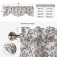 thumbnail image 5 of Farmhouse Grey Tie Up Valance Curtains for Windows, Kitchen Curtains Window Shades, Vintage Flower Leaf Botanical Plant Light Filtering Roman Curtain Valances for Bedroom/Bathroom/Cafe 42"x12", 5 of 9
