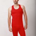 thumbnail image 3 of SWSMCLT Men's Tank Top Soft Top Sleeveless Casual Basic Fall Spring Workout Plus Size Home Spandex Summer Vest Red Large, 3 of 4