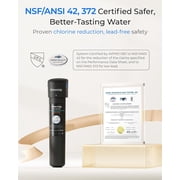 Waterdrop 15UA Under Sink Water Filter System, Under Counter Water Filter Direct Connect to Kitchen Faucet, NSF/ANSI 42 Certified, with one filter