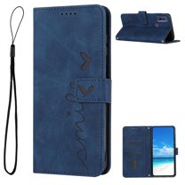 Allytech Motorola Moto G Pure Wallet Case, PU Leather Wallet Flip Protective Phone Case Wrist Strap Card Slots Holder Kickstand Case for Moto G Pure 2021 6.5", Blue