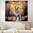thumbnail image 2 of Mummy Schnauzer Happy Halloween with Pumpkins Bats Spooky Fun Tapestry Miniature Schnauzer Dog Lover Wall Hanging Backdrop Home Decor - 00019, 2 of 5