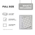 thumbnail image 3 of Regency Heights Full Size Cotton Flannel Sheet Set, 4-Piece Flannel Bed Sheets Full, 100% Cotton Bed Sheets Set with Deep Pocket, Gray Herringbone Check, 3 of 6