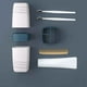 thumbnail image 5 of Organizador de Viaje para Cepillos de Dientes, Vaso Portátil de Plástico para Enjuague Bucal y Soporte para Cepillos de Dientes, Cilindro para Cepillos de Dientes Comunes y Eléctricos, con Drenaje, 1, 5 of 6