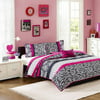 Coverlet Bed Set Teen Kids Girls Pink Black White Animal Print Full or Twin Xl Polka Dots Bedding Set (twin/twin xl), Set includes: One (1) coverlet, two (2).., By M zone