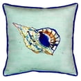 thumbnail image 2 of Betsy Drake SN606C 12 x 12 in. Betsys Shell Teal Small Indoor & Outdoor Pillow, 2 of 3
