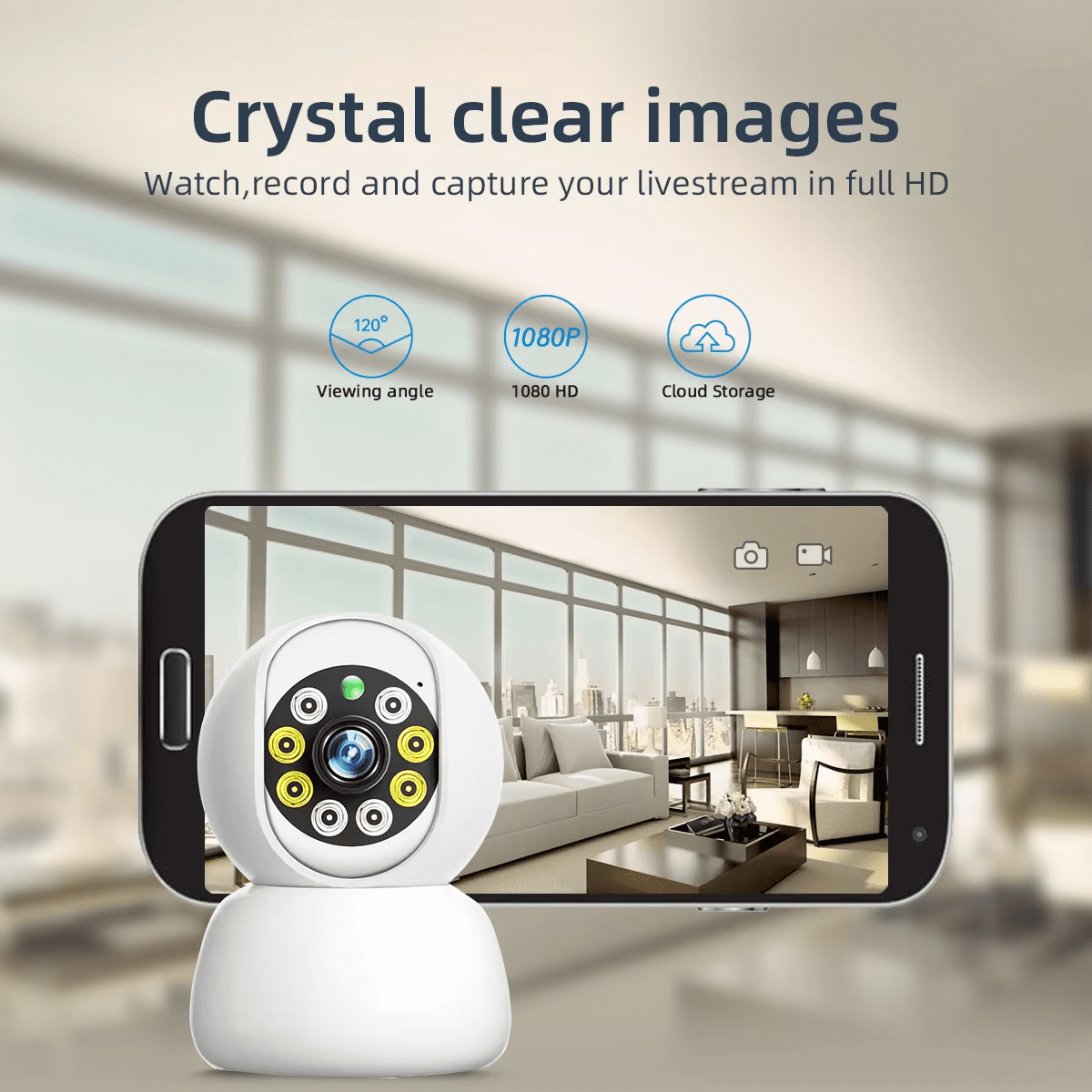 360 Degree Monitoring Camera 1080P TUYA Wireless WiFi Baby Monitor 3MP Rotation Smart Home Phone Remote Night Vision Indoor IP Surveillance AI Detect Automatic Tracking Security