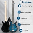 thumbnail image 2 of Ktaxon 44in 5 String Bass Guitar Kit, S-S Pickups, with 20W Amp & Full Accessories, Blue Gloss, 2 of 10