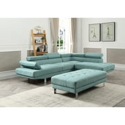 Homestock Sophisticated Simplicity G453-SC Sectional ( 2 Boxes) , TEAL