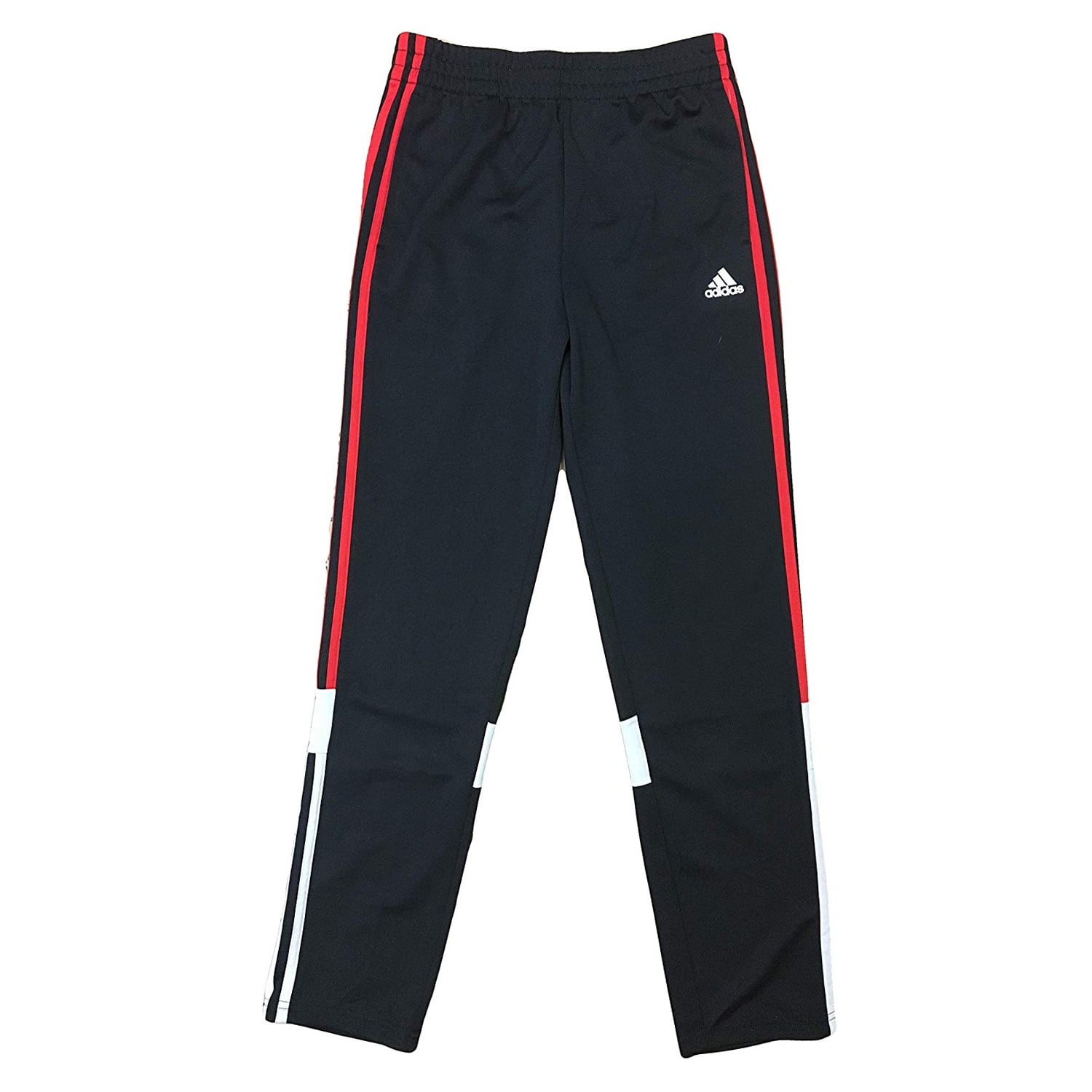 Adidas Boy's Youth 3 Stripes Performance Midfielder Up Track Pants ( Black/Red, -