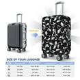 thumbnail image 2 of Luggage Cover Anti Scratch, Black White Leaves Elastic Suitcase Protector Fits 18-32 Inch Luggage, 2 of 2