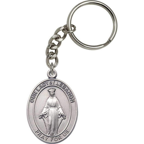 Silver Oxide O/L of Lebanon Keychain