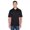 BLACK/ RED, variant on UltraClub Men's Cool & Dry Sport Two-Tone Polo - 8406