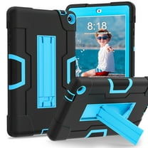 Dteck Rugged Case for for Onn 8 Inch Tablet Gen 3 (2022 Model:100071483), Heavy Duty Hybrid Shockproof Kickstand Cover Case, Black   Blue