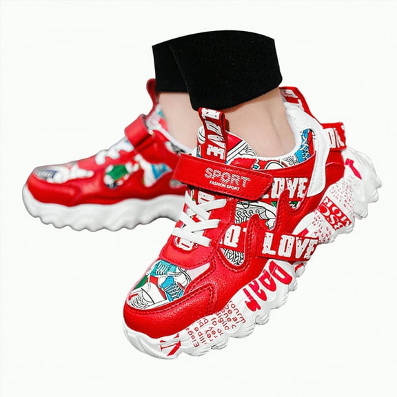 Hessimy Toddler/Little Kid Boys Girls Shoes Running/Walking Sports Sneakers Mesh Sports Shoes (Red,13)