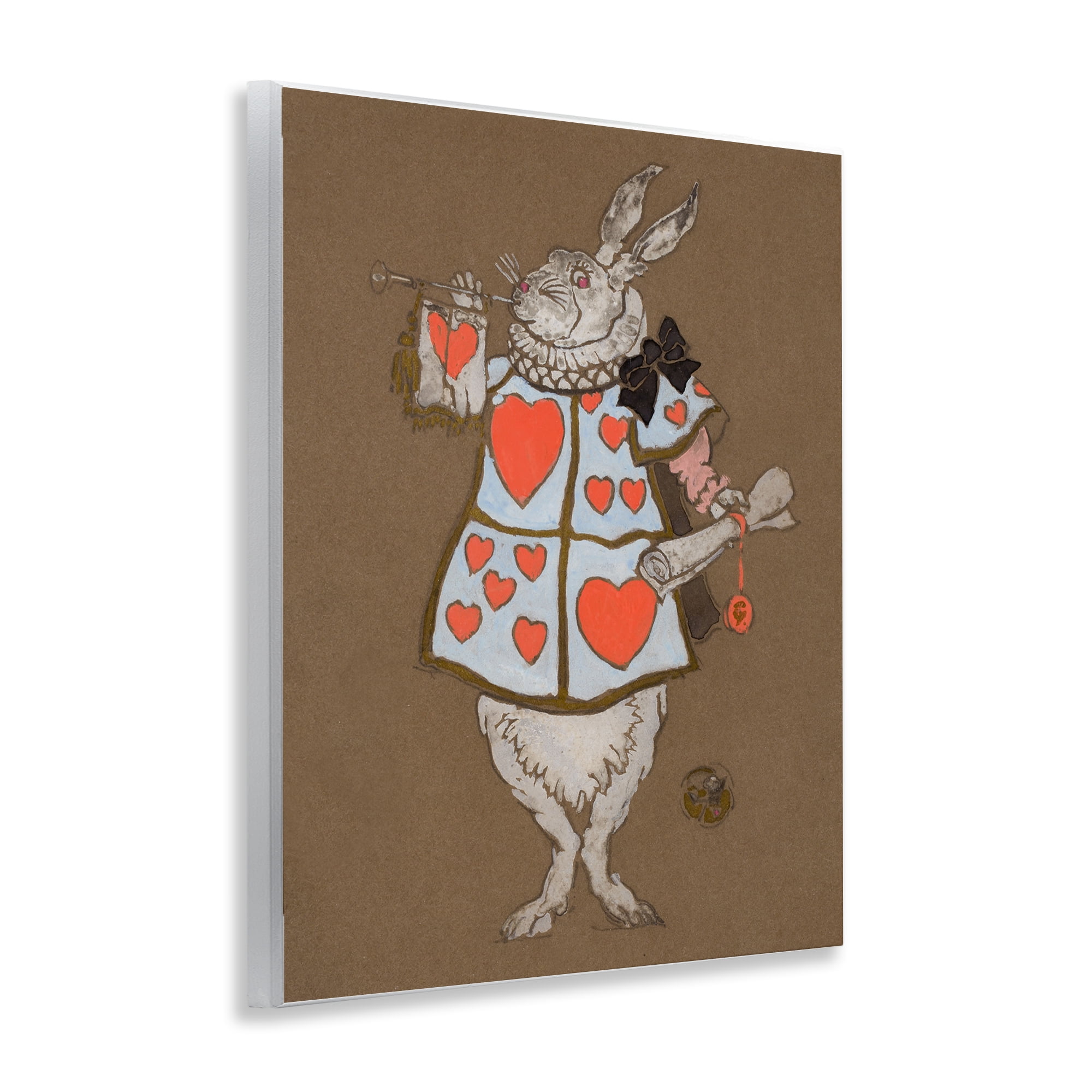 Stupell Industries Rabbit Playing Card Hearts Entertainment Painting Unframed Art Print Wall Art, 11 x 14