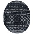 thumbnail image 2 of Safavieh Arizona Teagan Geometric Shag Area Rug, Slate Blue/Ivory, 6' x 8' Oval, 2 of 13