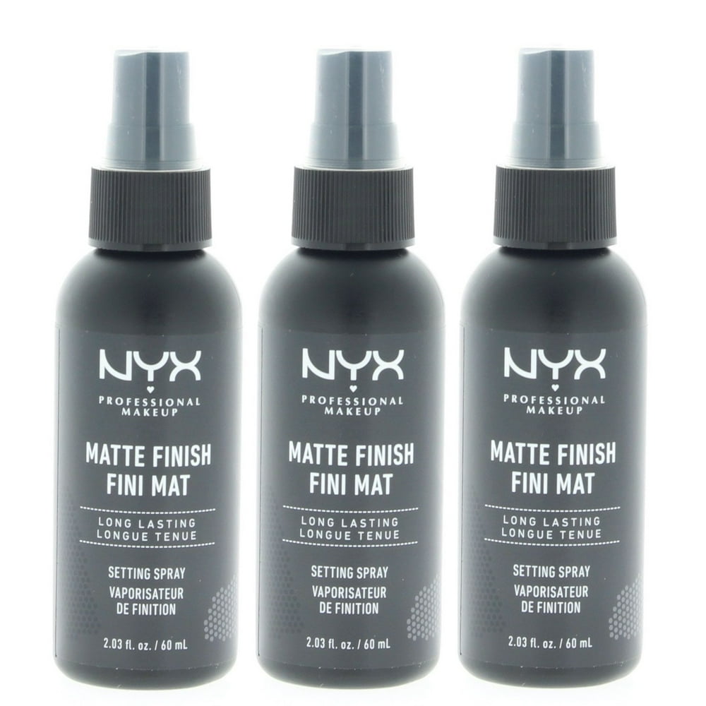 NYX Professional Makeup Matte Finish Makeup Setting Spray 2.03oz/60ml (3 Pack)