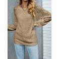 thumbnail image 3 of Cupshe Knitwear Sweater for Women Lightweight Solid V-neckline Long Sleeves Casual Loose Pullover Sweater, 3 of 5