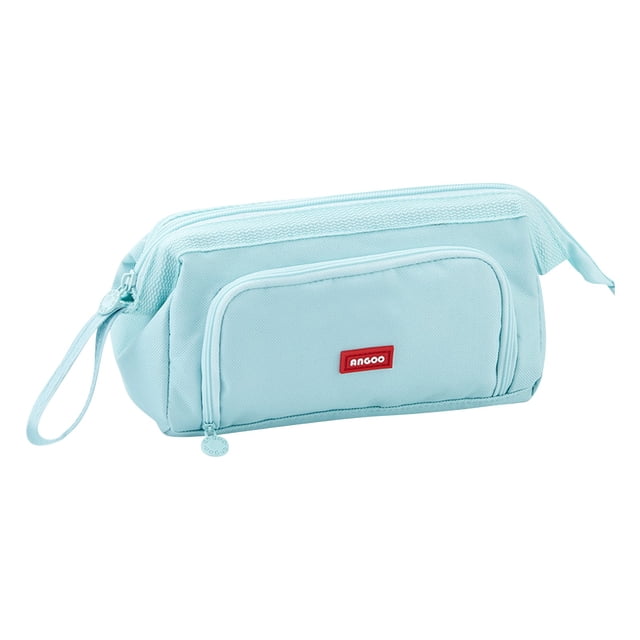 Large-capacity Double-layer Canvas Pencil Case Multi-functional Portable Pencil Case Student Pencil Case