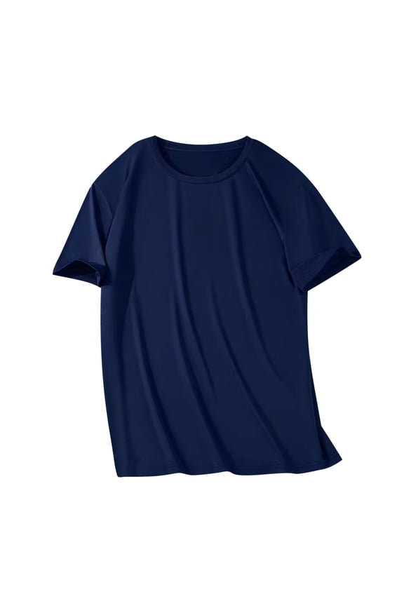 Mens Workout T-Shirt Summer Crew Neck Short Sleeve Big and Tall Running Training Tees Quick Dry Gym Fitness Shirts Trendy Sport Tops Black 4XL