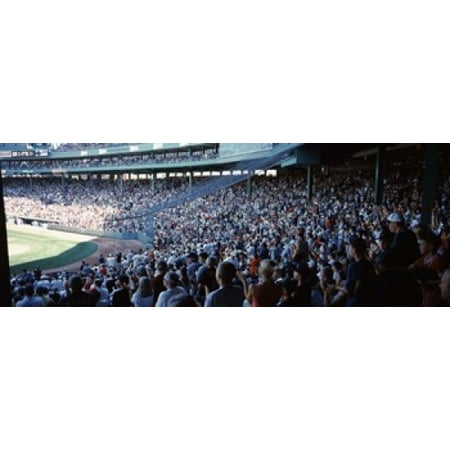 Spectators watching a baseball match in a stadium Fenway Park Boston Suffolk County Massachusetts USA Poster