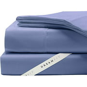 Dreamfit Sheet Sets All Degree Styles, Colors, and Sizes - Made in The USA with The Dreamflex Corner Straps (King Degree 3, Blue)
