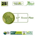 thumbnail image 2 of Palash - Natural Leaf Disposable Party, BBQ 12" Dinner Plate | Pack 25, 2 of 5