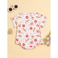 thumbnail image 3 of Bagilaanoe Newborn Baby Girl Boy Easter Rompers Print Short Sleeve Bodysuits 3M 6M 12M 18M 24M Infant Casual One Piece Short Jumpsuit, 3 of 9