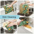 thumbnail image 2 of Yayeee 6 Pack Kitchen Dish Cloths for Washing Dishes Soft Absorbent Microfiber Towels, Orange Tree Pattern, 2 of 9