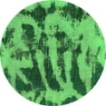 thumbnail image 1 of Ahgly Company Indoor Round Abstract Green Modern Area Rugs, 6' Round, 1 of 4
