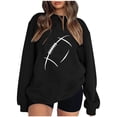 thumbnail image 1 of EQWLJWE Chandails en Molleton de Football Surdimensionnés pour Femmes, Motif Léopard de Football, Col Rond, Chandail Confortable, Vêtements Automne Hiver, Mode 2023, Chemises de Jour de Match pour Femmes, 1 of 3