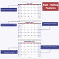 thumbnail image 3 of Calendario de pared Feteulo 2025-2027 de julio a junio, 11 x 25 cm Move-a-Page, 3 of 7