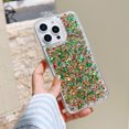 thumbnail image 2 of Funda de teléfono de silicona con lentejuelas brillantes de lujo para iPhone 16, 15, 11, 12, 13, 14 Pro Max, protección a prueba de golpes, regalo de Navidad, 2 of 4