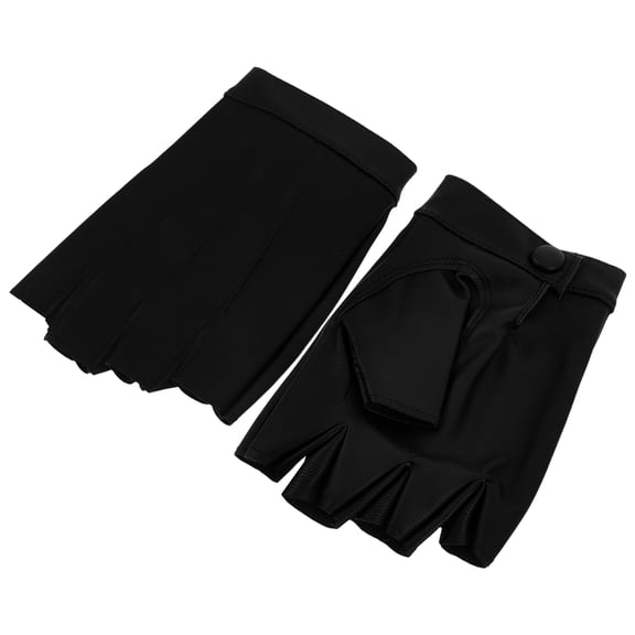 HOMEMAXS 1 Pair Cycling Gloves PU Leather Half Finger Cycling Gloves for Outdoor Sports Gym Workouts Motorcycle Riding