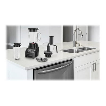 Black+Decker - PowerCrush 3-Speed Food Processor - black