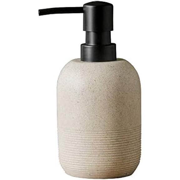Soap Dispenser Beige,Hand Soap Lotion Dispenser for Bathroom Countertop,Soap Dispenser for Kitchen.