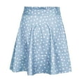 thumbnail image 5 of Fsqjgq Skirts for Women Pleated Skirts for Women Blue Summer Maxi Skirt ELegant Leather Mini Skirt Women's Sexy Fashion Printed Short Skirt Mini Skirt For Women L, 5 of 6