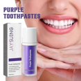 thumbnail image 2 of Jaysuing Purple Teeth Whitening Toothpaste Cleans Teeth Stains Oral Odor Cares Gums Whitening Toothpaste 1pcs | 3PCS, 2 of 5