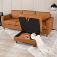 thumbnail image 5 of TROPOW Storage Ottoman Module for Modular Sectional Sofa, Square Ottoman Module for Sectional Sleeper Sofa, Brown, 5 of 7