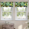 thumbnail image 2 of LALILO Kitchen Curtain Valance Technics Art Oil Black Rod Pocket Window Curtain 52"x 18" Set of 2, 2 of 5