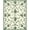 Ivory, Pattern 6, variant on ODIKA 4'x6' Machine Washable Non-Slip Area Rug, Vine Leaf Scrollwork Ornamental Design High Traffic Rug, Green, 268914