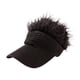 thumbnail image 2 of Gorra con visera para el pelo falso, cómoda peluca con estilo para deportes al aire libre, gorra de béisbol Negro, 2 of 8