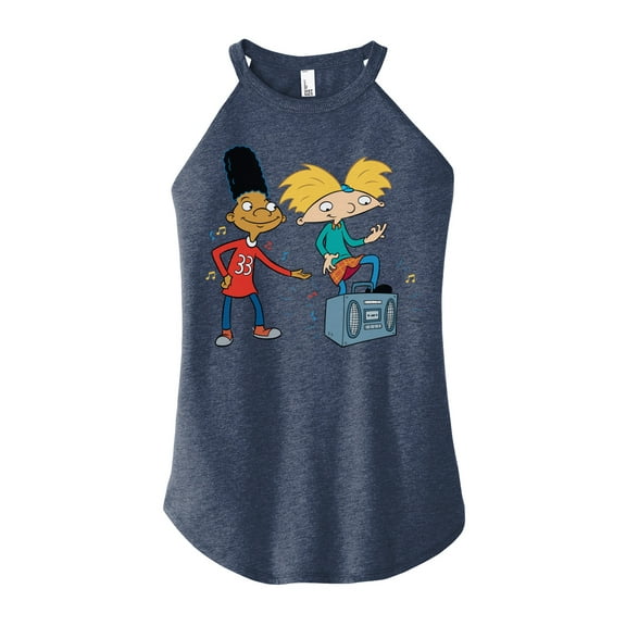 Hey Arnold! - HA Air Guitar - Juniors High Neck Tank Top