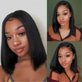 thumbnail image 7 of Beauos Wig Human Hair Lace Front Wigs for Black Women Human Hair Glueless Lace Closure Wigs Pre Plucked Brazilian Human Hair Straight Wig, Wigs for Women , 1X Wig, 7 of 7